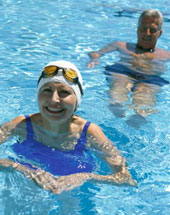 People in a hydrotherapy session